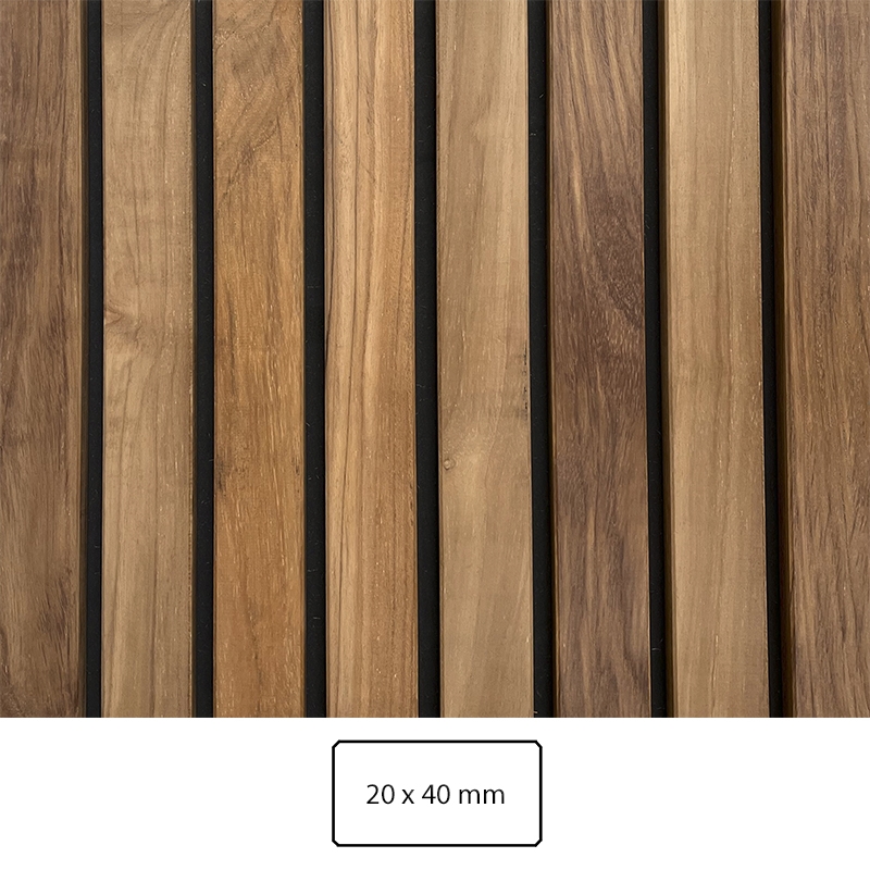 Plantage Teak listebeklædning FSC® 20 x 40 mm