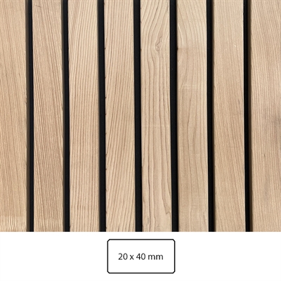 Western Red Cedar listebeklædning PEFC 20 x 40 mm