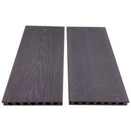 Komposit Juneau 23 x 150mm sort/matsort træstruktur Gummibelægning
