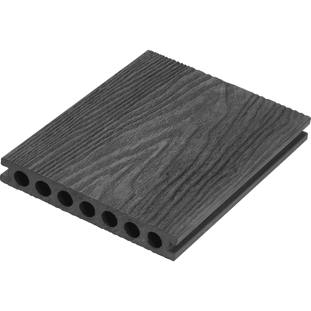 Komposit Juneau 23 x 150mm sort træstruktur Gummibelægning