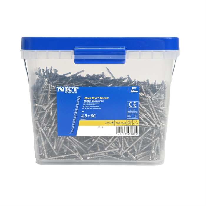 NKT Deck Pro terrasseskrue A4 syrefast, 1400 stk.